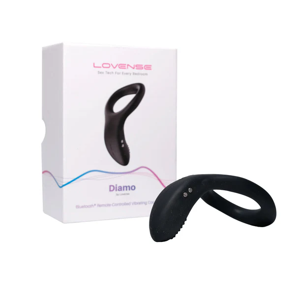 Diamo - Vibrating Cock Ring for Solo or Hared Play. Bluetooth. Lovense Location Safe.