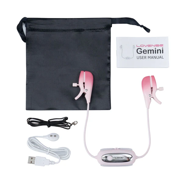 Gemini Vibrating Dual Nipple Clamps