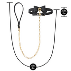 Collar & Leash - Black with Bow