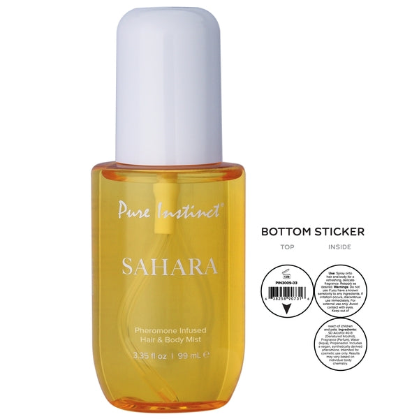 Pheromones Haìr and Body Mist Pure Instinct- SAHARA - 3.35 floz | 99mL