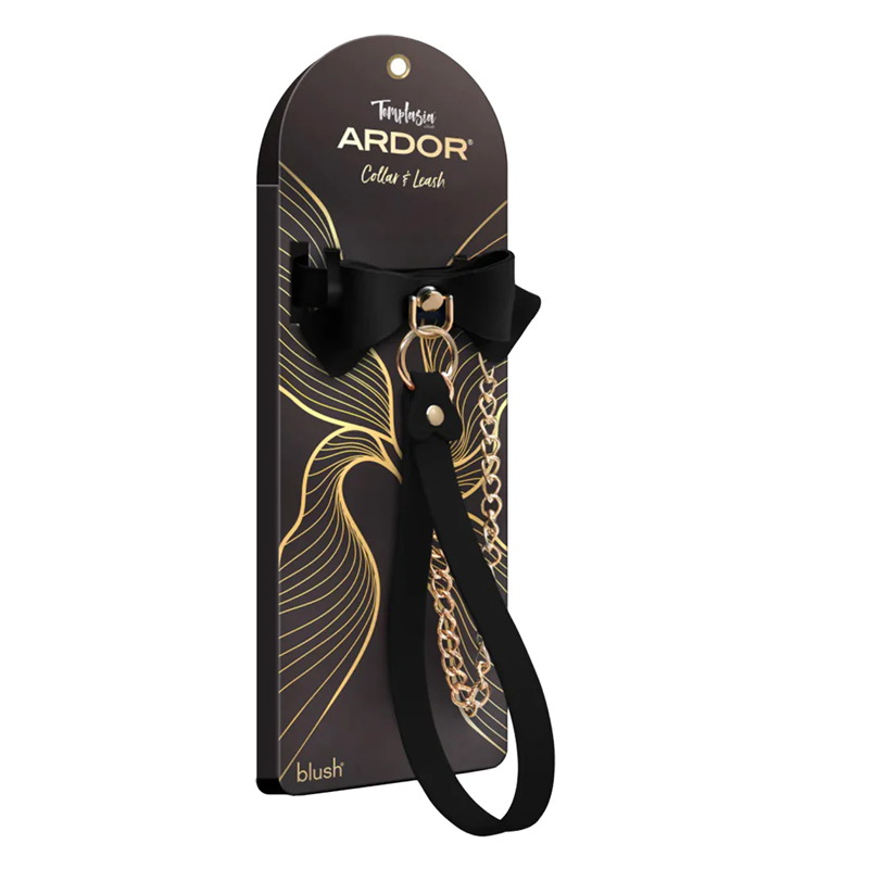 Collar & Leash - Black with Bow
