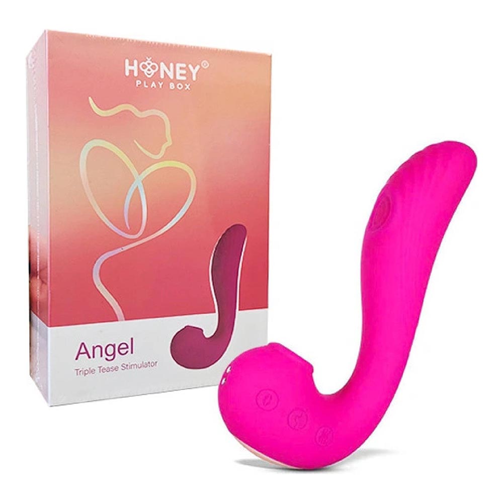 Sit on Me Vibrator Angel Triple Tease G-spot & Clit Stim - Pink
