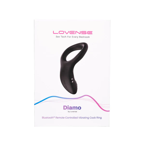 Diamo - Vibrating Cock Ring for Solo or Hared Play. Bluetooth. Lovense Location Safe.