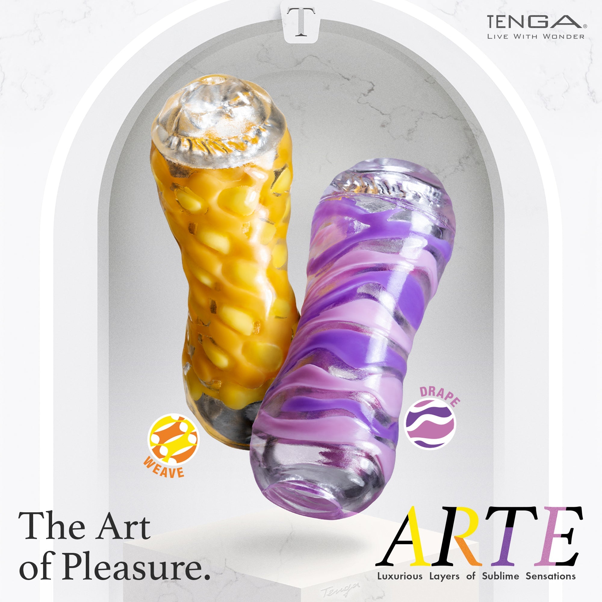 MALE MASTURBATOR PREMIUM JAPANESE TENGA ARTE / DRAPE
