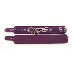 Leather Ankle Cuffs - Purple