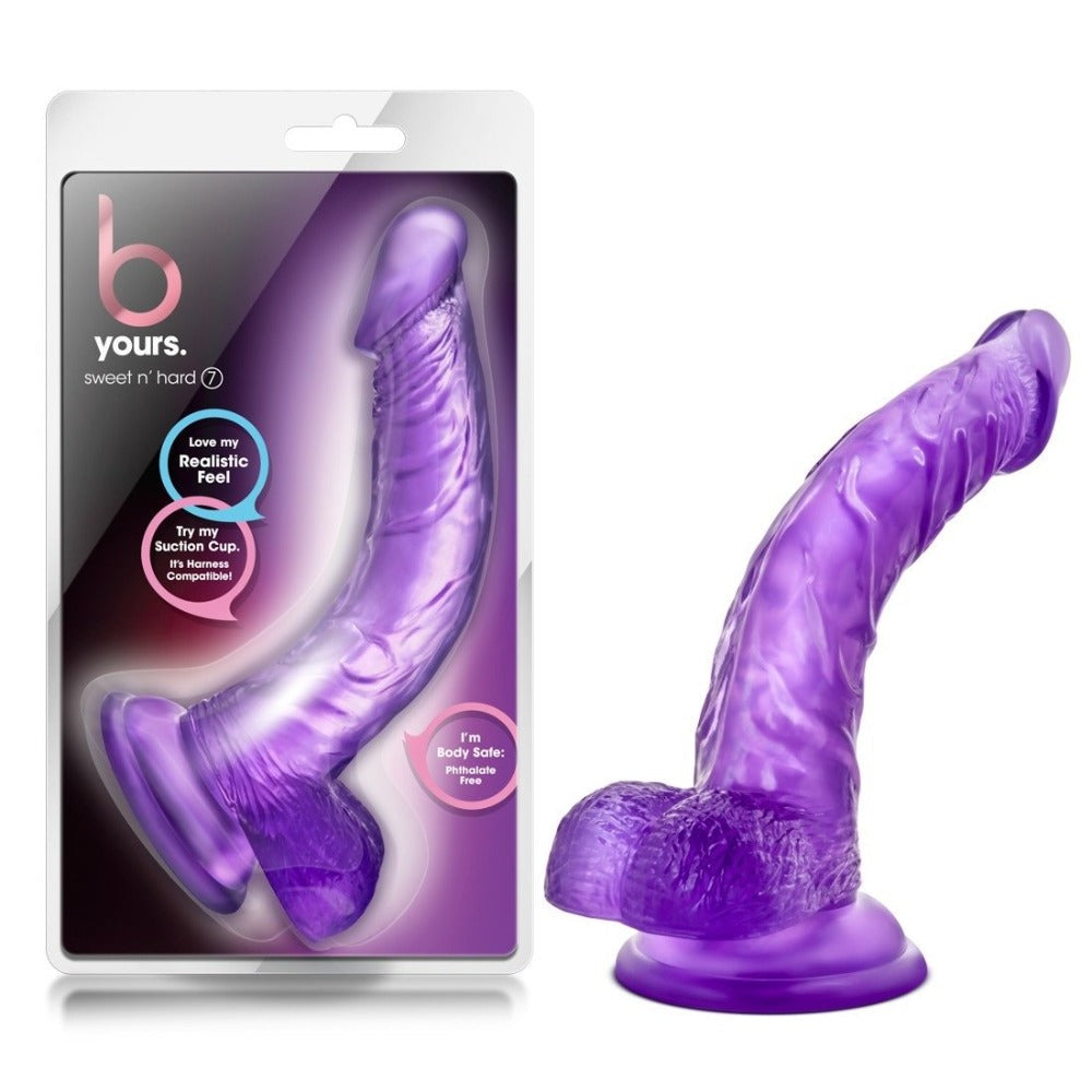 B Yours Sweet N Hard 7- Purple - Mountable G-Spot & P-Spot Vibrator