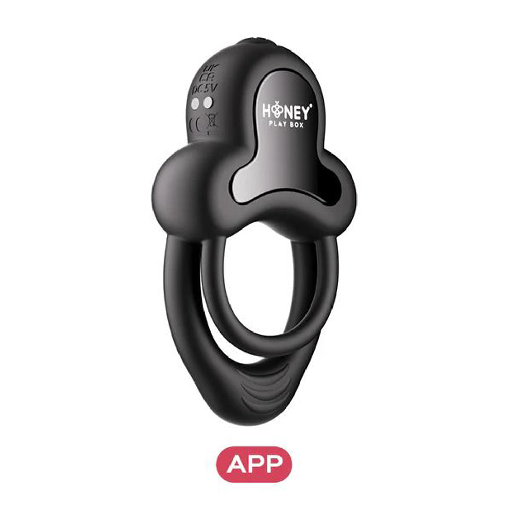 Vibrating Cock Ring Double App Controlled - Honey Play Box