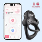 Vibrating Cock Ring Double App Controlled - Honey Play Box