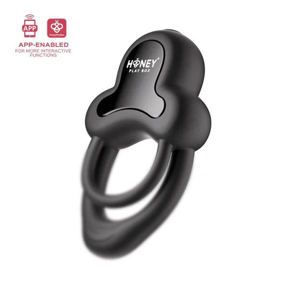 Vibrating Cock Ring Double App Controlled - Honey Play Box