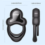 Vibrating Cock Ring Double App Controlled - Honey Play Box