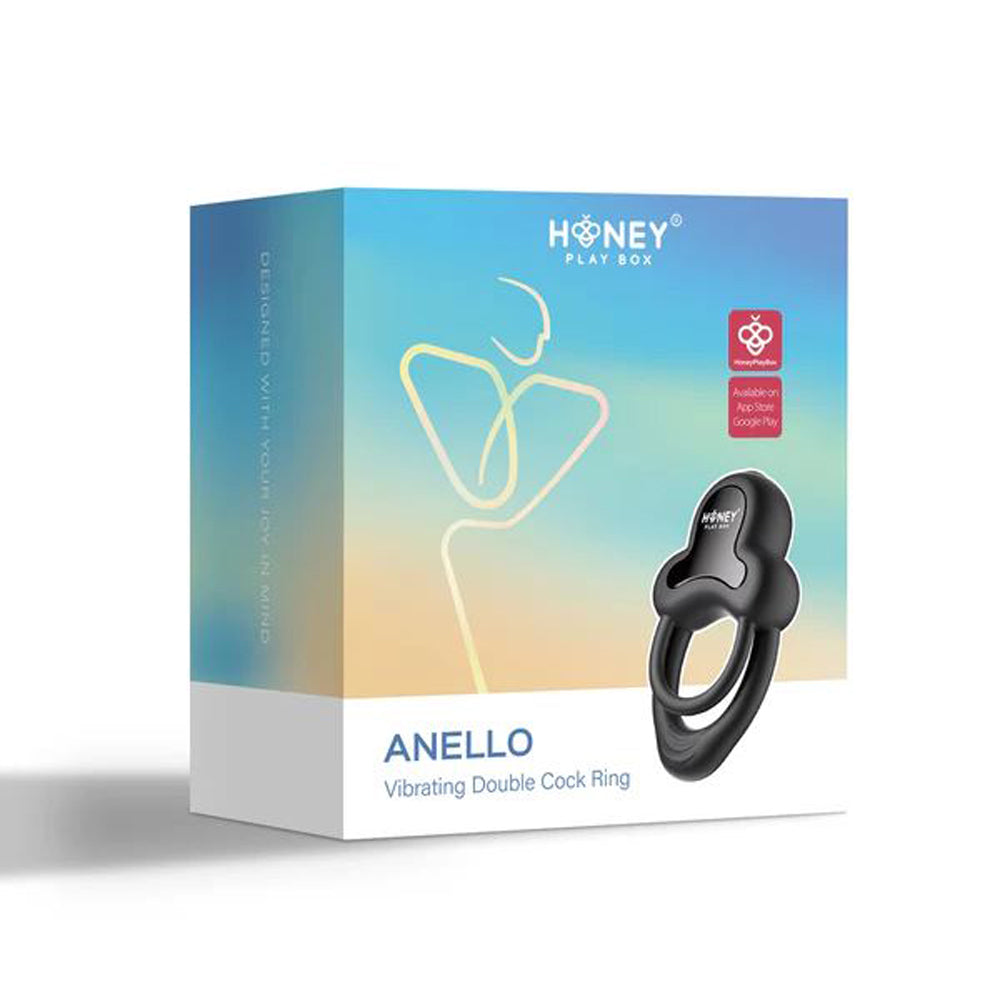 Vibrating Cock Ring Double App Controlled - Honey Play Box