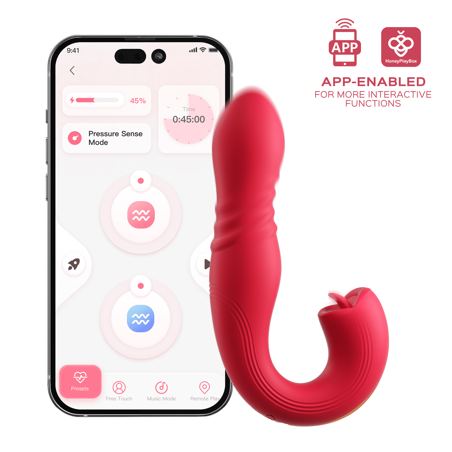 Clit Licker & Joi Thrust 2 Pressure Sensing - by Honey Play Box