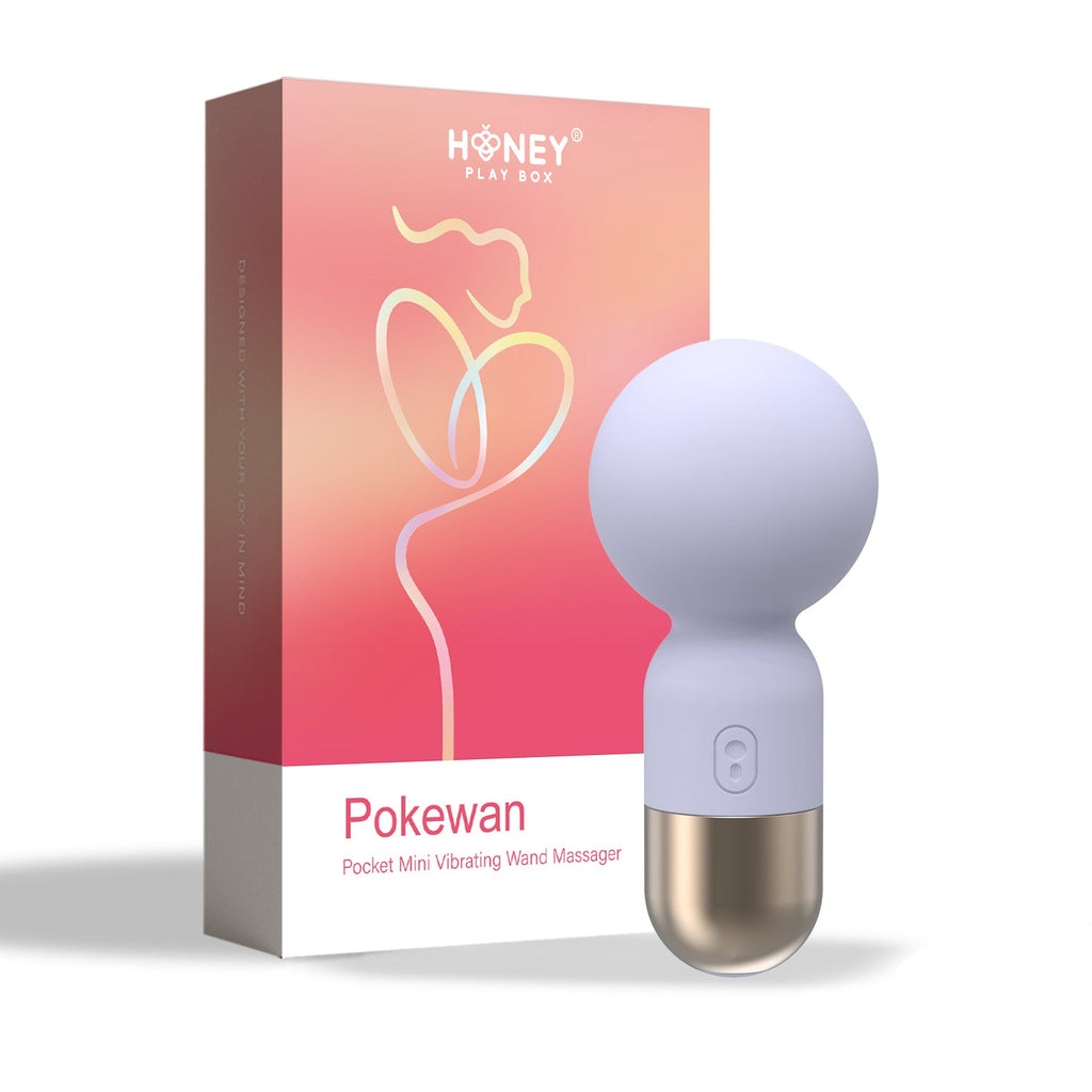 Pocket Mini Pokewan Vibrating Wand - Pur Honey Play Box