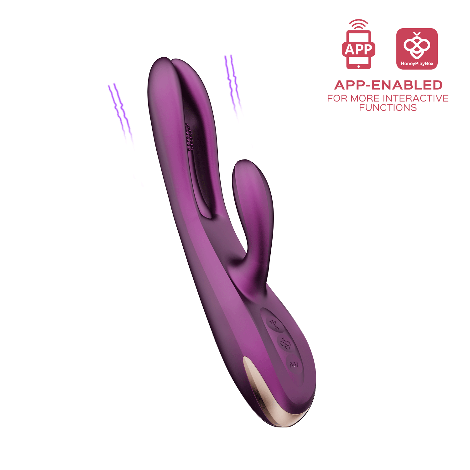 Vaginal Temp & Menstrual Tracking Terri App-Enabled G-Flicking Rabbit Honey Play Box