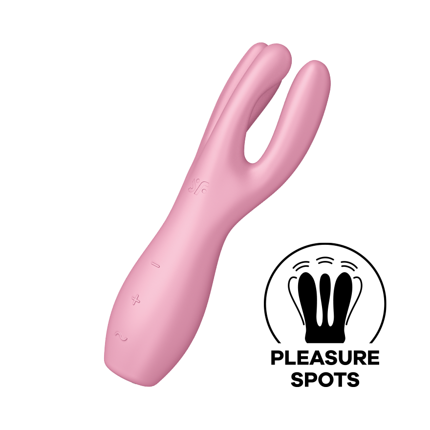 3X Pleasure Vibrator Threesome 3 - Pink