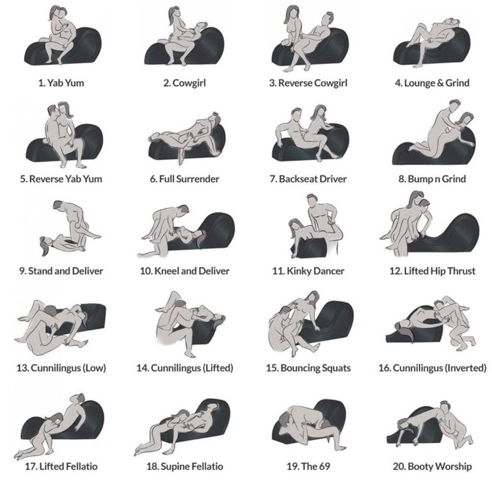 Couch Sex Chaise Lounge w Pillows - The Ultimate Pleasure Position Piece for Every Bedroom