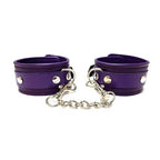 Leather Ankle Cuffs - Purple