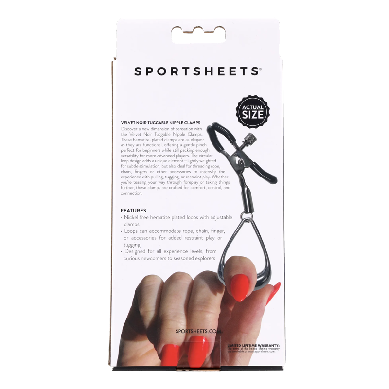 Velvet Noir Tuggable Nipple Clamps