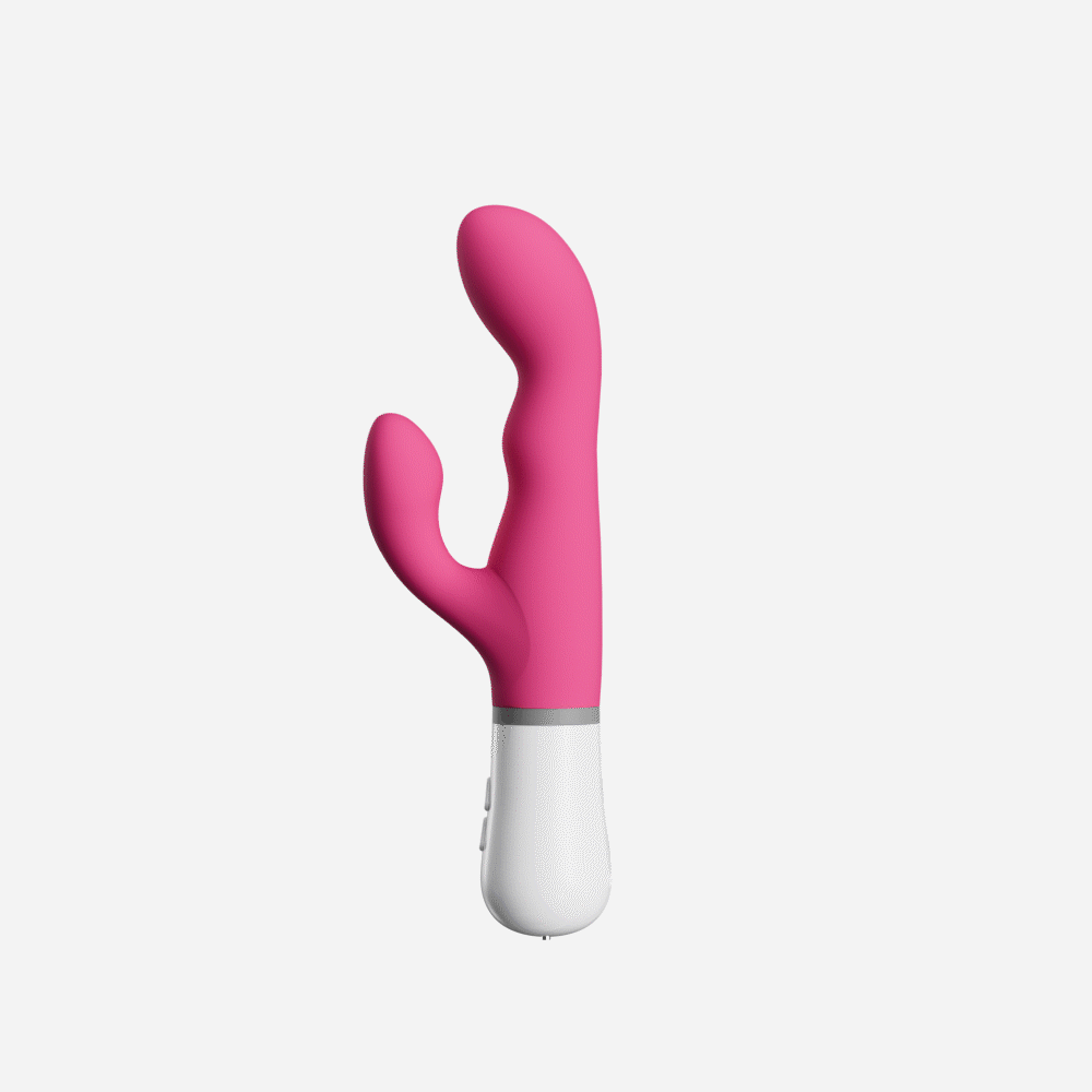 NORA BLUETOOTH RABBIT VIBRATOR - (Clitoral & G-Spot Stimulation. Lovense Location Safe App – Control Vibrations from Afar on Video Chat)