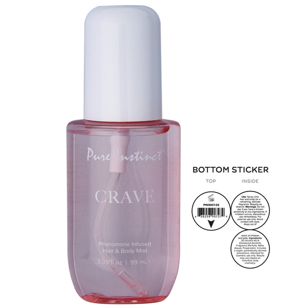 Pheromones Haìr and Body Mist Pure Instinct- CRAVE - 3.35 floz | 99mL