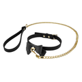 Collar & Leash - Black with Bow