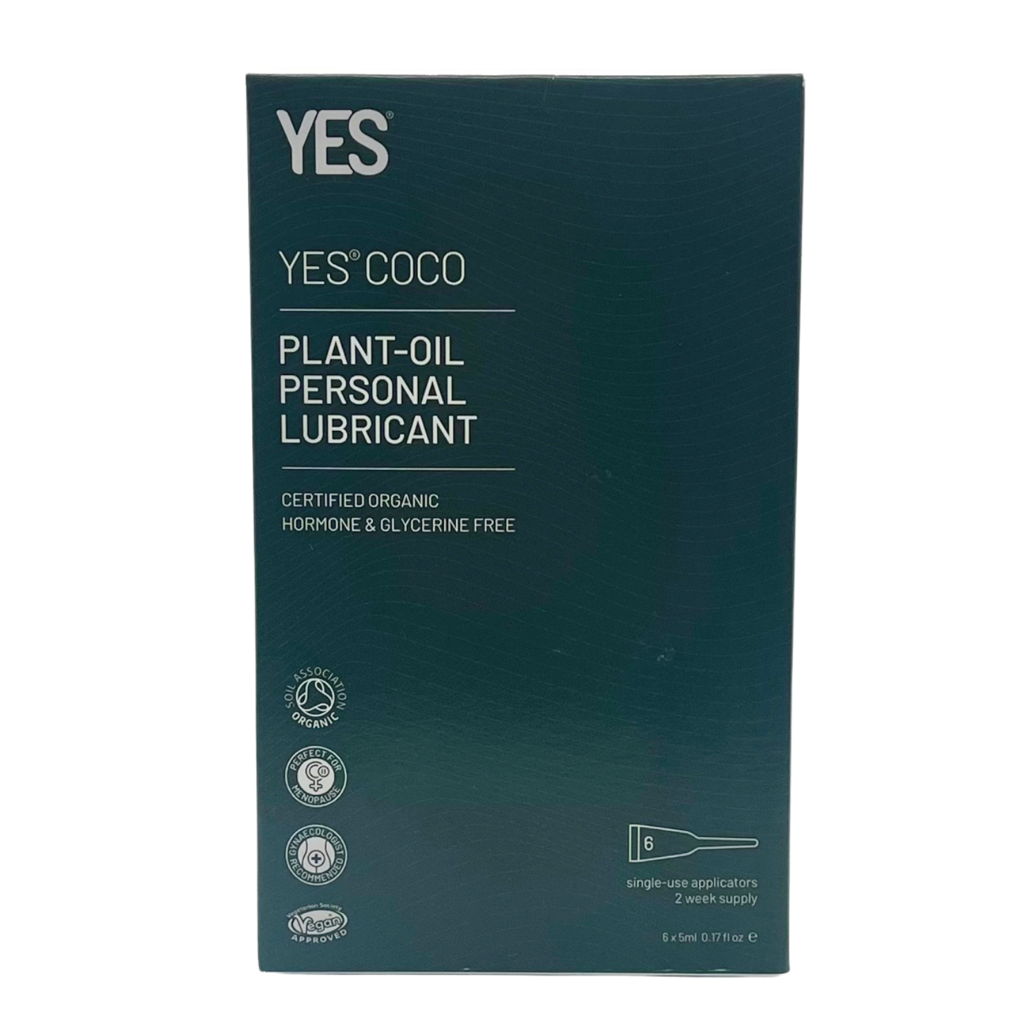 Vegetarian, Gynecologist Recommended Menopausal Dryness Relief - YES COCO Apps 6x5ml Personal Lubricant -