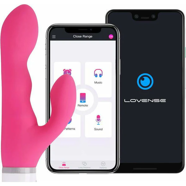 NORA BLUETOOTH RABBIT VIBRATOR - (Clitoral & G-Spot Stimulation. Lovense Location Safe App – Control Vibrations from Afar on Video Chat)