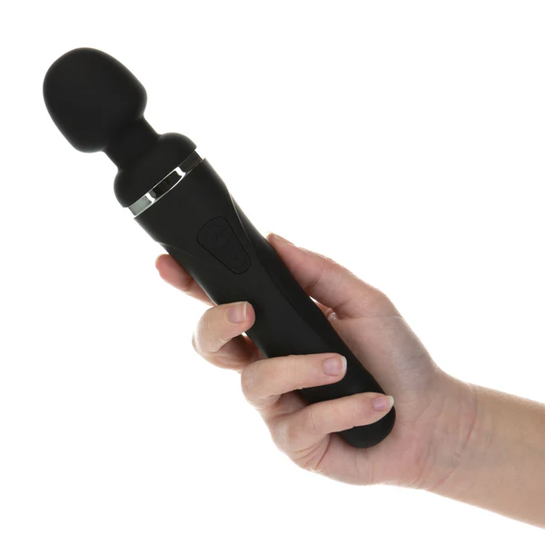 DOMI 2 PROGRAMMABLE WAND - LOVENSE BLACK (Clitoral & G-Spot Stimulation. In-App Video & Message Chat. Give your partner control.  Lovense Location Safe)